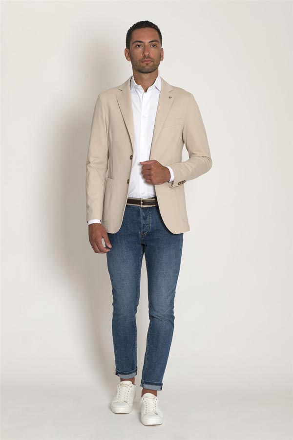 giacca blazer beige