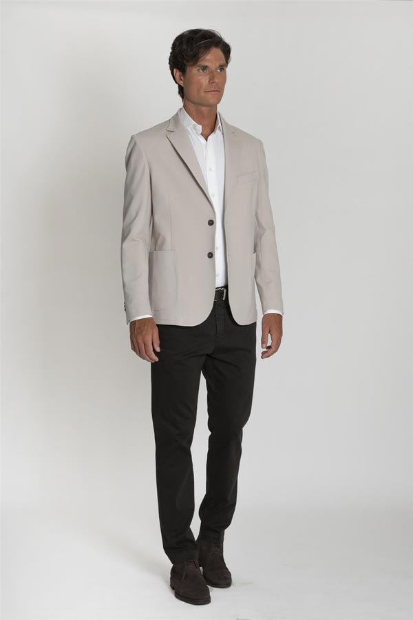 giacca beige slim fit